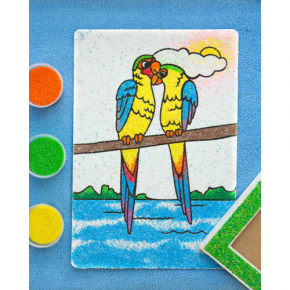 Трафарет для розмальовки піском Папуги M5 - изображение 2 - интернет-магазин tricolor.com.ua